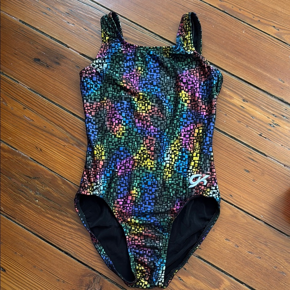 GK Multicolor metallic leotard, child large